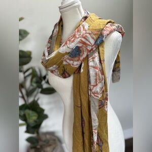Floral Mustard Scarf